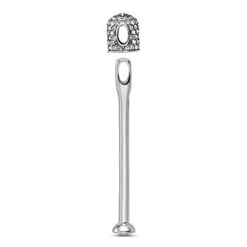 Sterling Silver Reflections Clear Crystal Top Pendant — alternate view