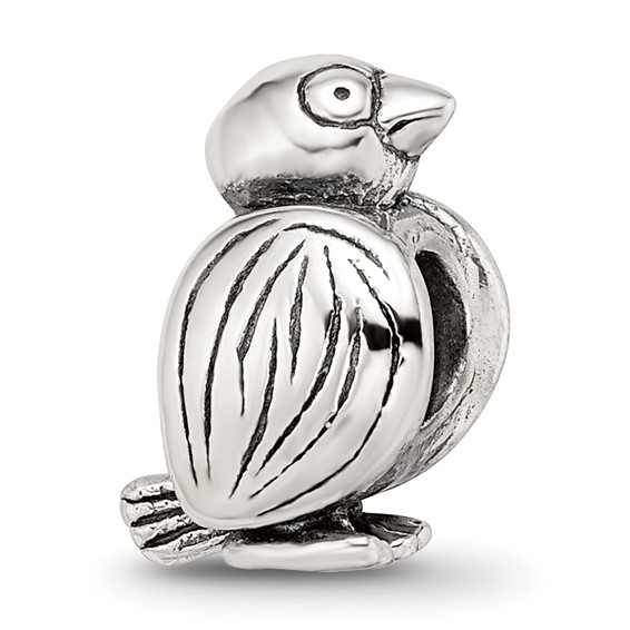 Sterling Silver Reflections Bird Bead - Quality Gold