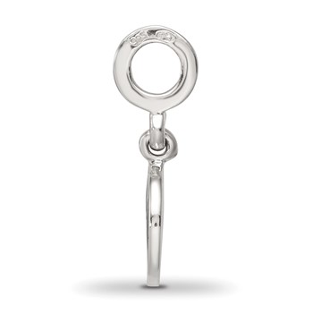 Sterling Silver Reflections Enamel I Heart Yoga Reversible Dangle Bead Pend — alternate view