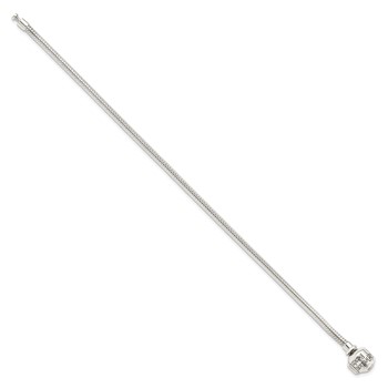 Sterling Silver Reflections Hinged Clasp Bead Bracelet — alternate view