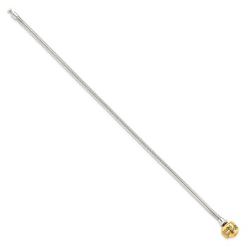 SS & 14k Reflections Clasp Bead Bracelet — alternate view