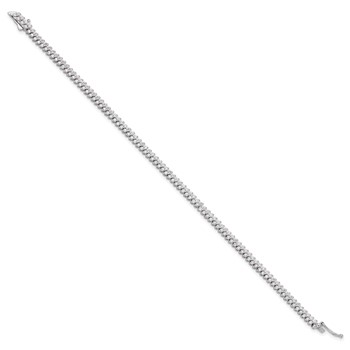 Sterling Shimmer Sterling Silver Rhodium-plated CZ 174 Stone 7 inch Bracelet — alternate view