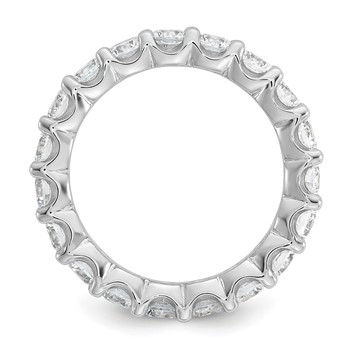 Sterling Shimmer Sterling Silver Rhodium-plated 3.5mm CZ 18 Stone Eternity Band — alternate view