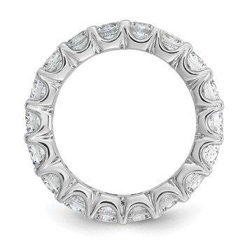 Sterling Shimmer Sterling Silver Rhodium-plated 3.75mm CZ 17 Stone Eternity Band — alternate view