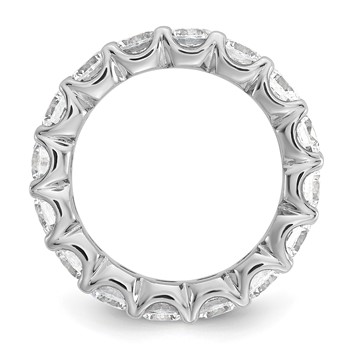 Sterling Shimmer Sterling Silver Rhodium-plated 4.25mm CZ 15 Stone Eternity Band — alternate view