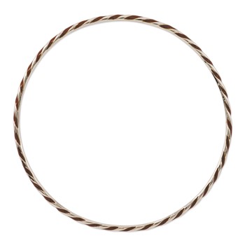 Sterling Silver Stackable Expressions Twisted Brown Enamel Bangle — alternate view