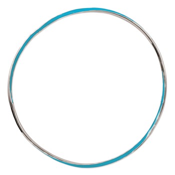 Sterling Silver Stackable Expressions Twisted Blue Enamel Bangle — alternate view