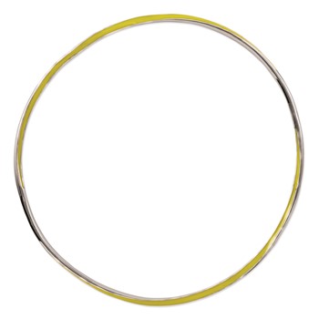 Sterling Silver Stackable Expressions Twisted Yellow Enamel Bangle — alternate view