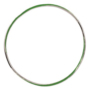 Sterling Silver Stackable Expressions Twisted Green Enamel Bangle — alternate view