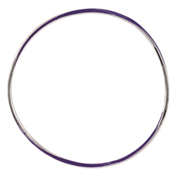 Sterling Silver Stackable Expressions Twisted Purple Enamel Bangle — alternate view