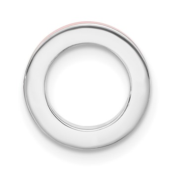 Sterling Silver Stackable Expressions Pink Enamel Bead Pendant — alternate view