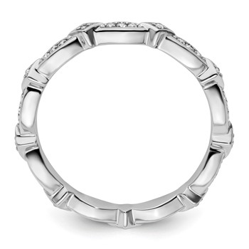 Sterling Silver Stackable Expressions Diamond Ring — alternate view
