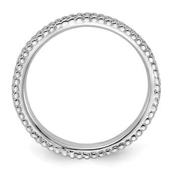 Sterling Silver Stackable Expressions Rhodium Ring — alternate view