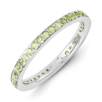 Sterling Silver Stackable Expressions Peridot Ring
