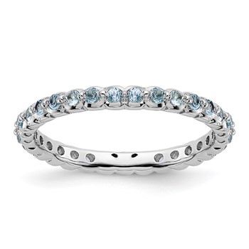 Sterling Silver Stackable Expressions Blue Topaz Ring