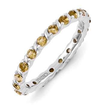 Sterling Silver Stackable Expressions Citrine Ring