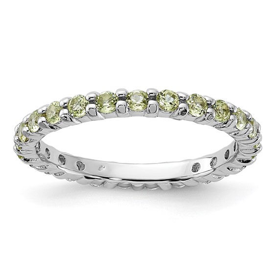 Sterling Silver Stackable Expressions Peridot Ring - Quality Gold