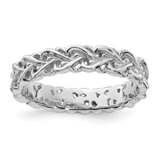 Sterling Silver Stackable Expressions Antiqued Feather Ring Sterling Silver Stackable Expressions Antiqued Feather Ring