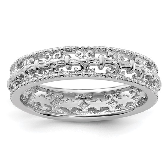 Sterling Silver Stackable Expressions Fleur De Lis Ring Sterling Silver Stackable Expressions Fleur De Lis Ring