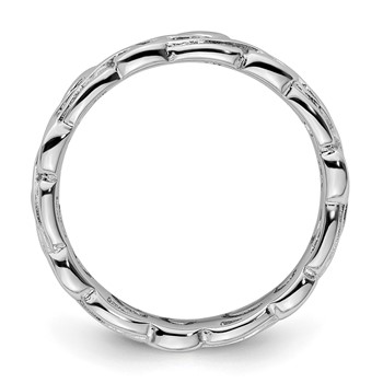 Sterling Silver Stackable Expressions Polished Ring — alternate view