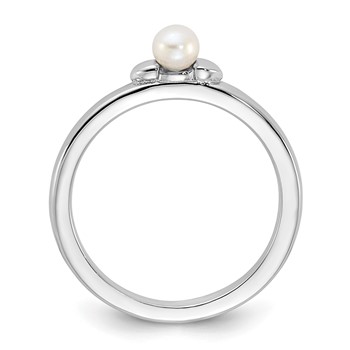 Sterling Silver Stackable Expressions FW Cultured Pearl Ring — alternate view