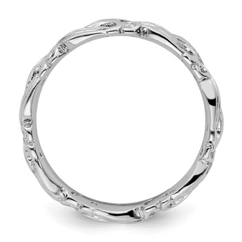 Sterling Silver Stackable Expressions Polished Ring — alternate view