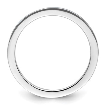 Sterling Silver Stackable Expressions Blue Enameled 1.5mm Ring — alternate view