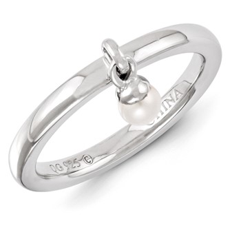 Sterling Silver Stackable Expressions FW Cultured Pearl Ring