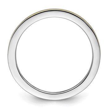 Sterling Silver Stackable Expressions Yellow Enameled 1.5mm Ring — alternate view