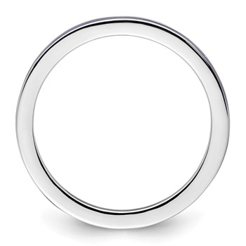 Sterling Silver Stackable Expressions Purple Enameled 1.5mm Ring — alternate view