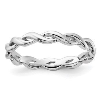 Sterling Silver Stackable Expressions Carved Band Ring