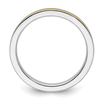 Sterling Silver Stackable Expressions Yellow Enameled 2.25mm Ring — alternate view