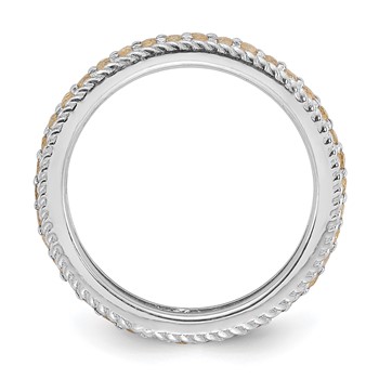 Sterling Silver Stackable Expressions Polished Citrine Eternity Ring — alternate view