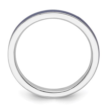 Sterling Silver Stackable Expressions Purple Enameled 2.25mm Ring — alternate view