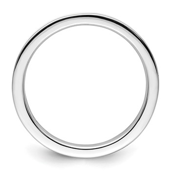 Sterling Silver Stackable Expressions White Enameled 2.25mm Ring — alternate view