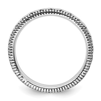 Sterling Silver Stackable Expressions Antiqued Patterned Ring — alternate view