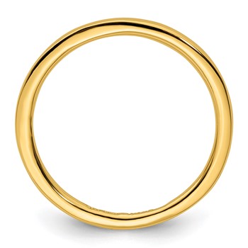 Sterling Silver Stackable Expressions Gold-plated Polished Ring — alternate view