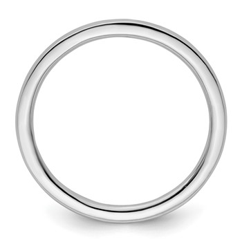 Sterling Silver Stackable Expressions Rhodium Polished Ring — alternate view