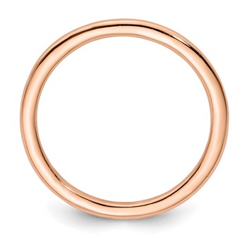 Sterling Silver Stackable Expressions Pink-plated Polished Ring — alternate view