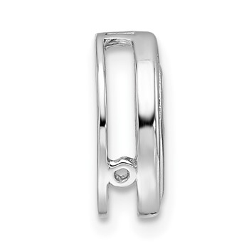 Sterling Silver Stackable Expressions Small Pink Enameled Heart Chain Slide — alternate view