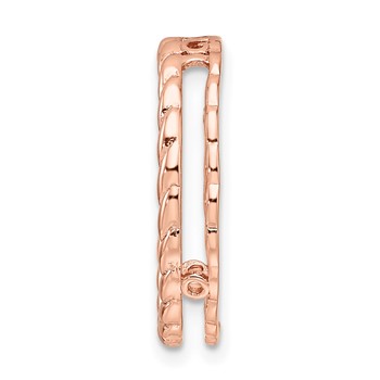 Sterling Silver Stackable Expressions Rose-tone Med Polished Chain Slide — alternate view