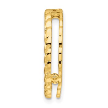 Sterling Silver Stackable Expressions Gold-tone Med Polished Chain Slide — alternate view