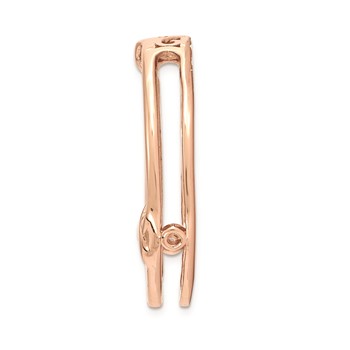 Sterling Silver Stackable Expressions Rose-tone Med Polished Chain Slide — alternate view
