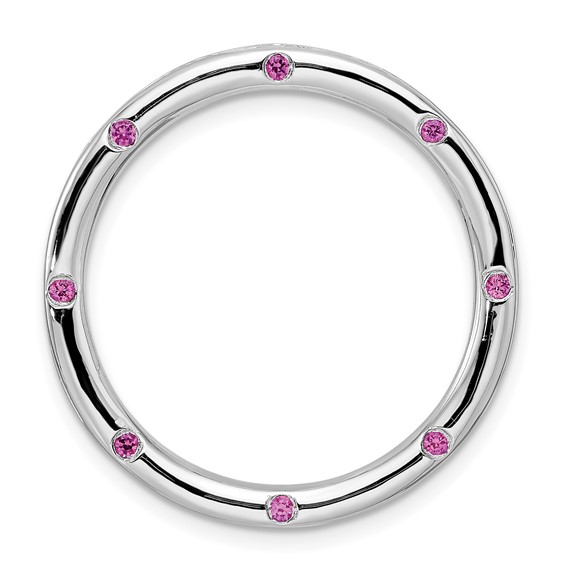Sterling Silver Stackable Expressions Created Pink Sapphire Eternity Ring Sterling Silver Stackable Expressions Created Pink Sapphire Eternity Ring