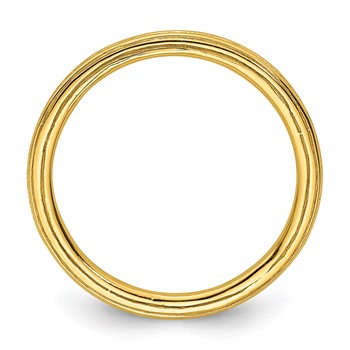 Sterling Silver Stackable Expressions Gold-plated Step-down Ring — alternate view