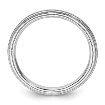 Sterling Silver Stackable Expressions Rhodium Step-down Ring — alternate view