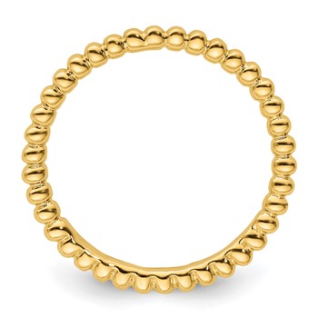 Sterling Silver Stackable Expressions Gold-plated Ring — alternate view