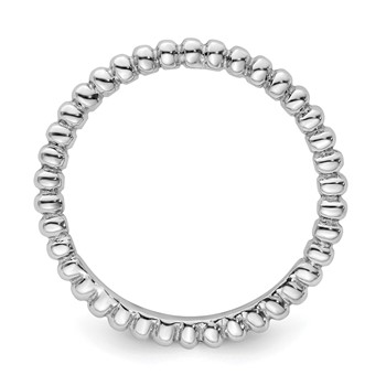 Sterling Silver Stackable Expressions Rhodium Ring — alternate view