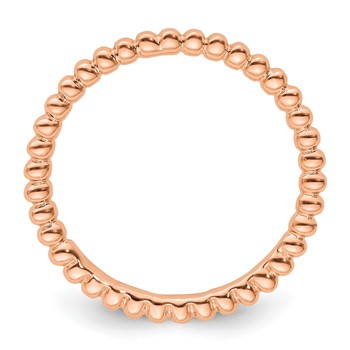 Sterling Silver Stackable Expressions Pink-plated Ring — alternate view