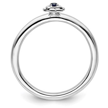 Sterling Silver Stackable Expressions Rhodium Cr. Sapp Girl Ring — alternate view